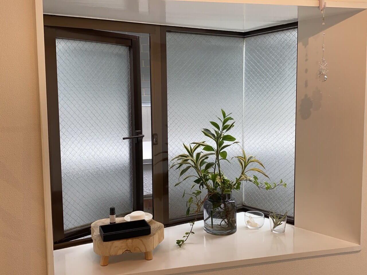 セッション後のサロン窓際